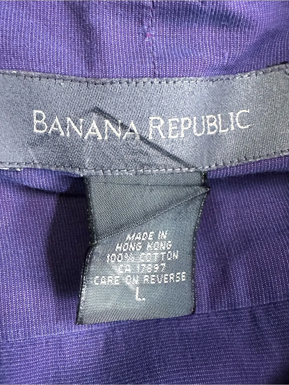 Banana Republic Vintage Men’s Purple Long-Sleeve Button-Up Shirt Large EUC‎